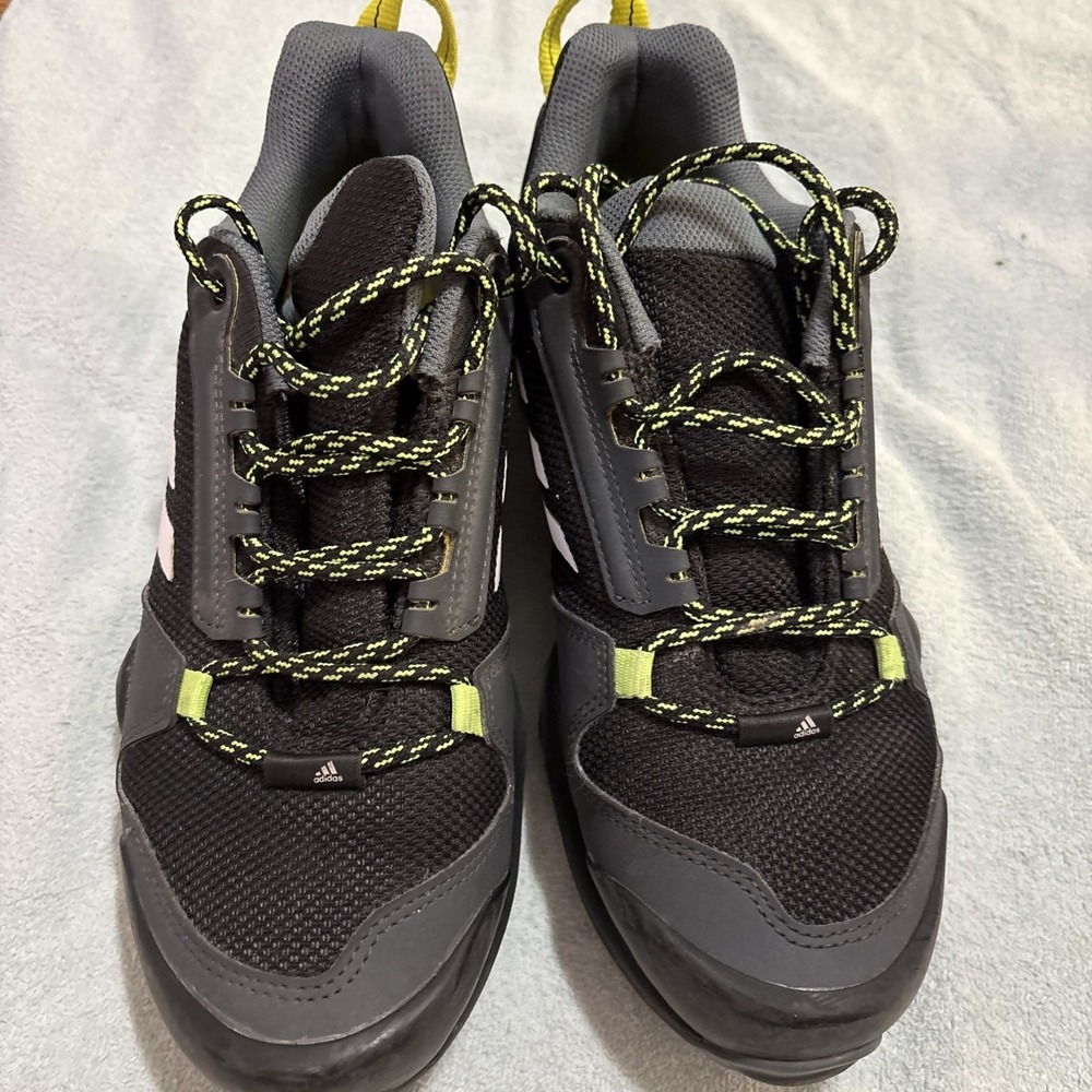 adidas outdoor Men's Terrex AX3 Hiking Boot, Black/White/Acid Yellow Size 7 - Picture 3 of 7